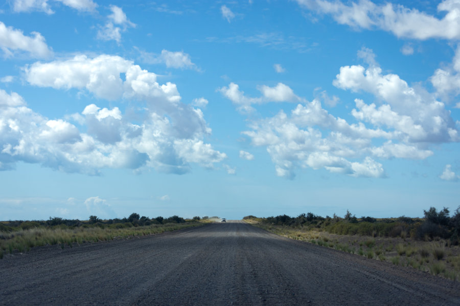 Route sur la péninsule de Valdès en Patagonie argentine