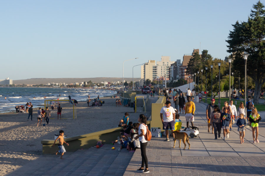 Plage de Puerto Madryn en Argentine