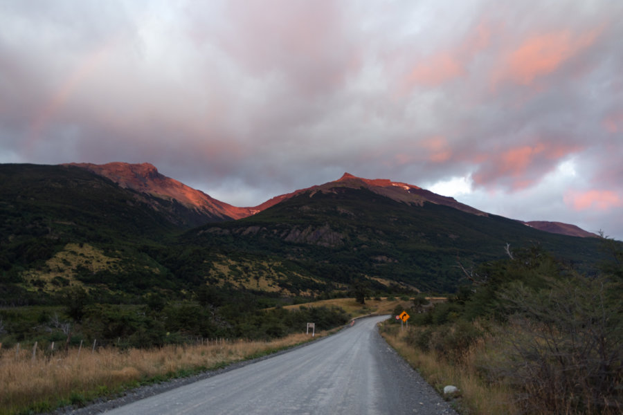 Lever de soleil en route vers Torres del Paine