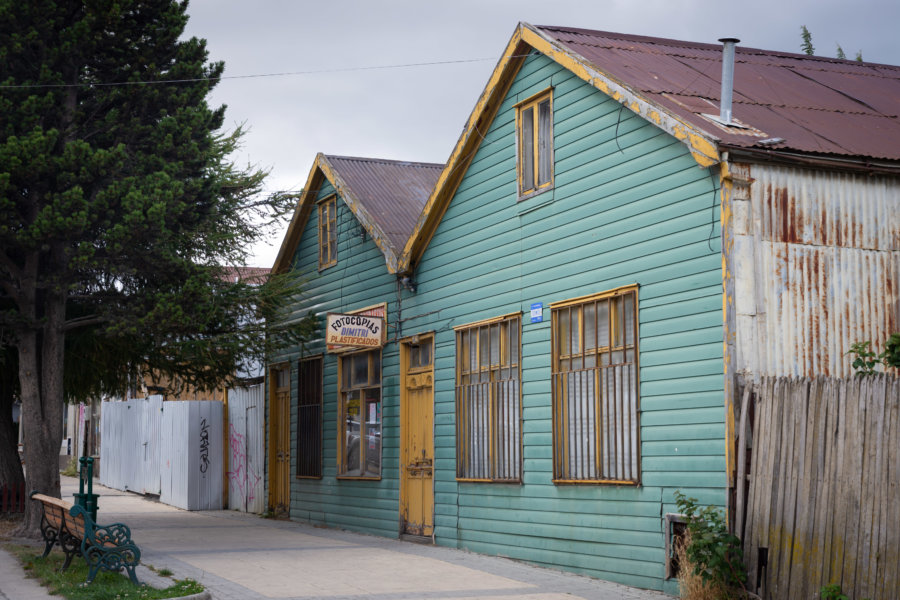 Maisons en bois à Puerto Natales au Chili