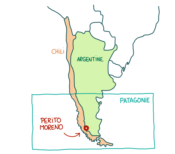 Carte de l'Argentine El Calafate