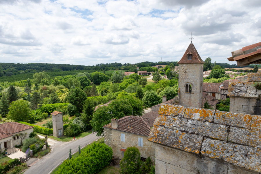 Village de La Romieu depuis la collégiale