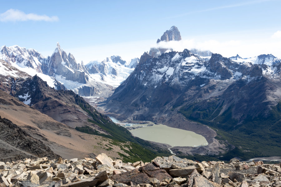 Laguna Torre depuis Loma Pliegue Tumbado, Randonnée à El Chaltén