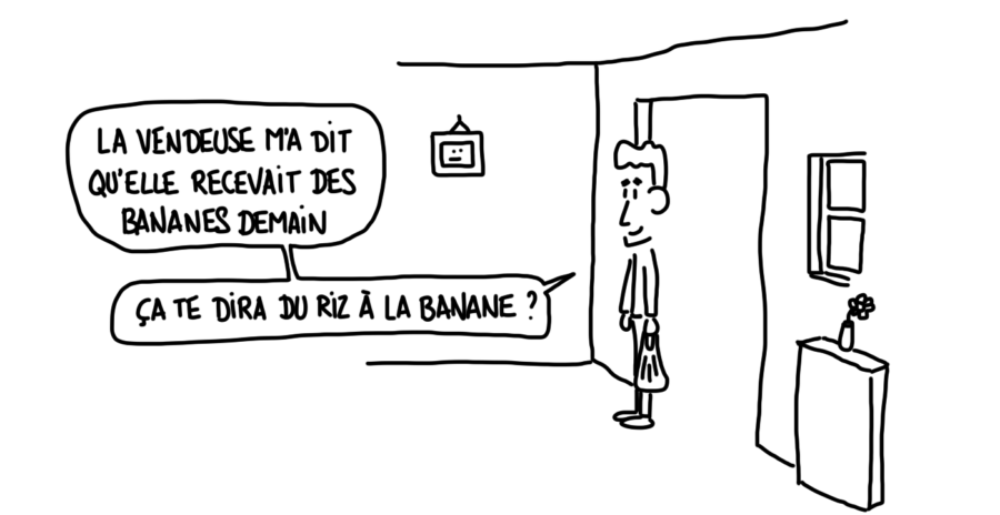 Dessin : riz à la banane