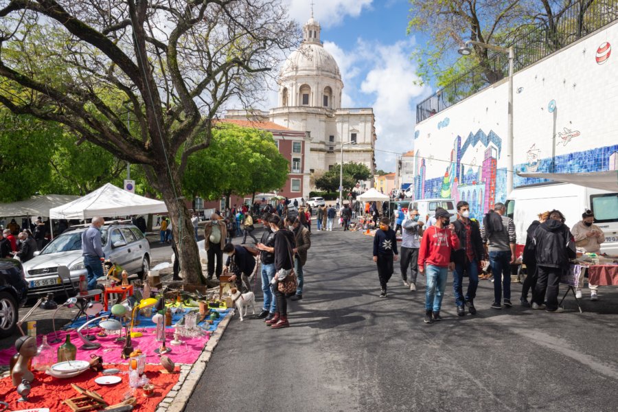 Feira da ladra à Lisbonne