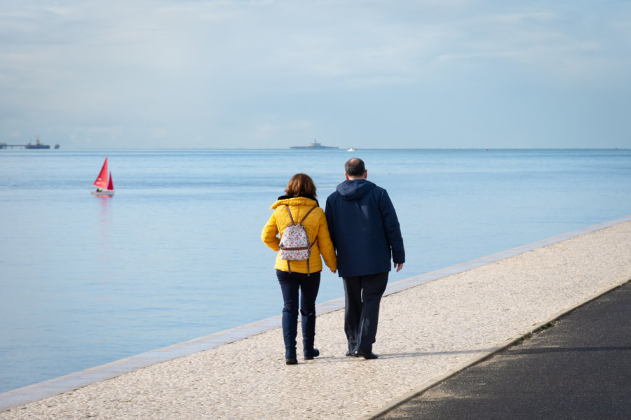 Promenade le long du Tage entre Lisbonne et Belém