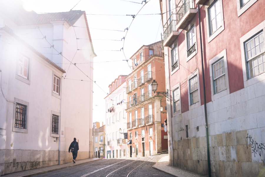 Rue dans le quartier d'Alfama à Lisbonne