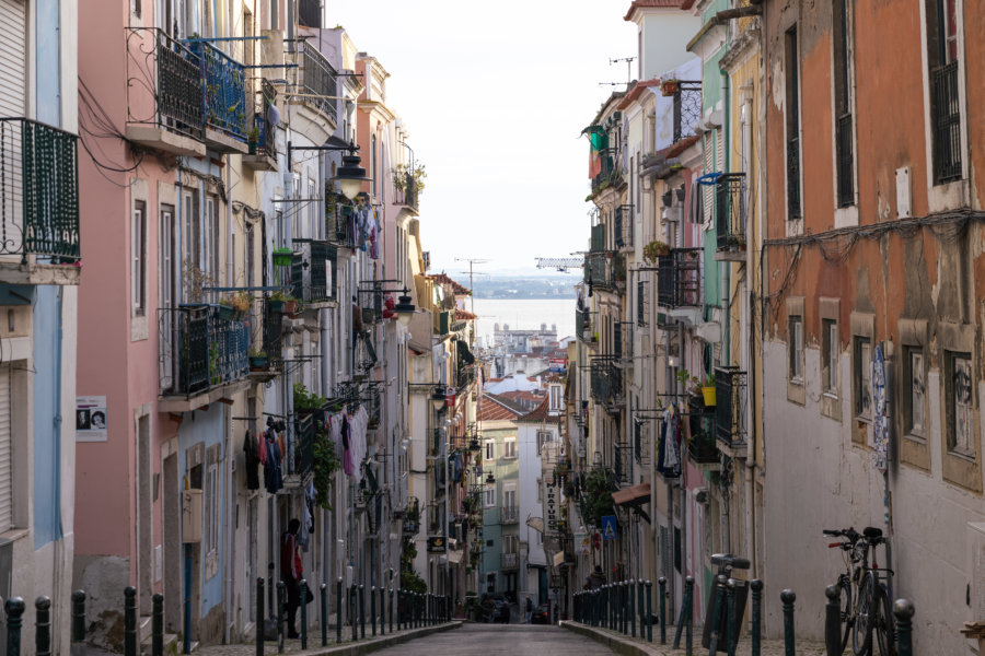 Rue de Lisbonne en pente