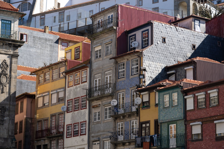 Façades de Ribeira à Porto