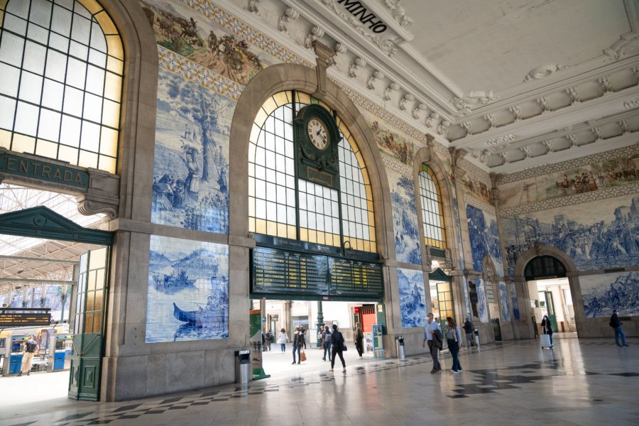 Gare de Sao Bento à Porto et ses azulejos