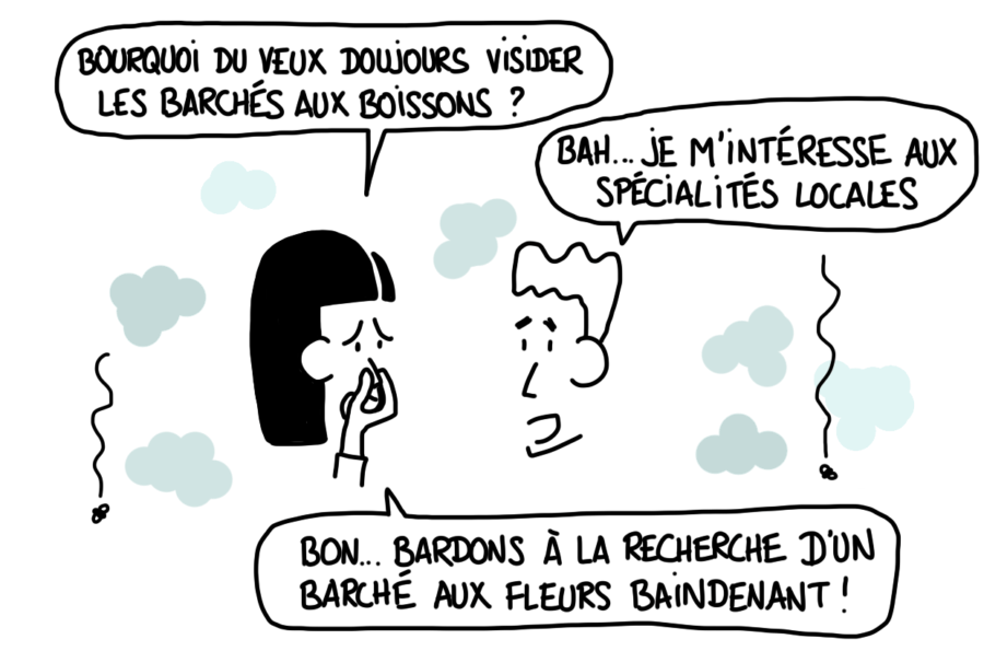 Dessin : le marché aux poissons de Setúbal