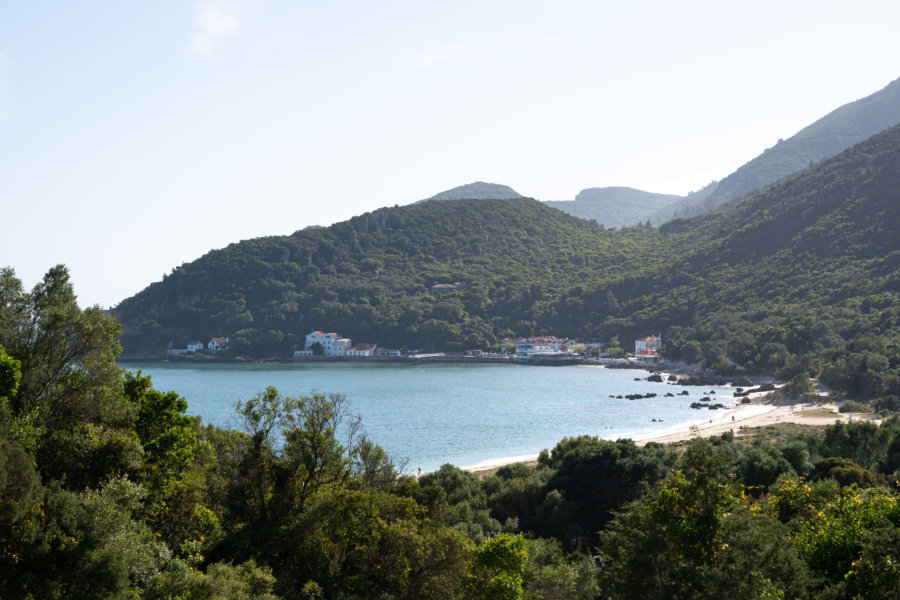 Plage de Portinho da Arrábida depuis la plage do Creiro