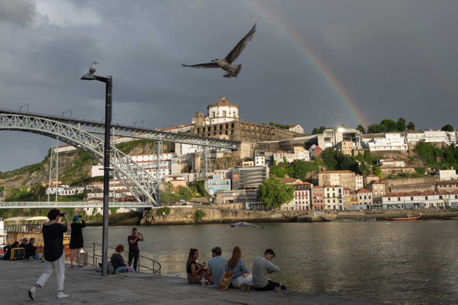 Porto : Douro, arc-en-ciel et goélands