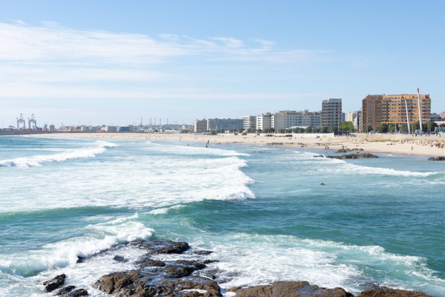 Plage des Matosinhos à Foz do Douro