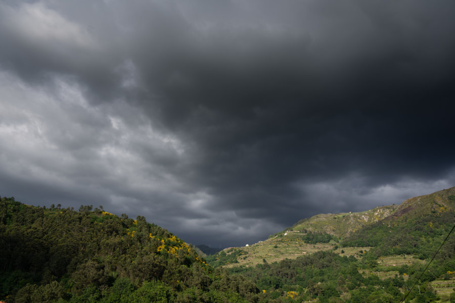 Randonnée à Sistelo au Portugal, sous l'orage