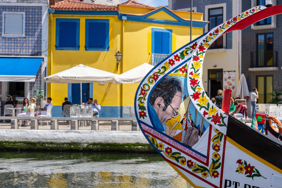 Moliceiro, gondole d'Aveiro au Portugal