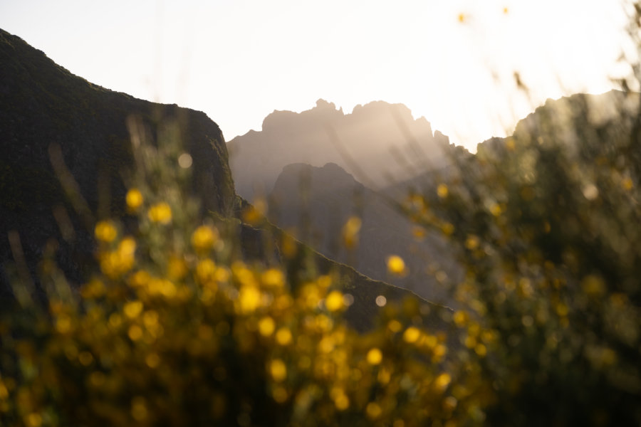 Randonnée au lever du soleil vers le Pico Grande à Madère