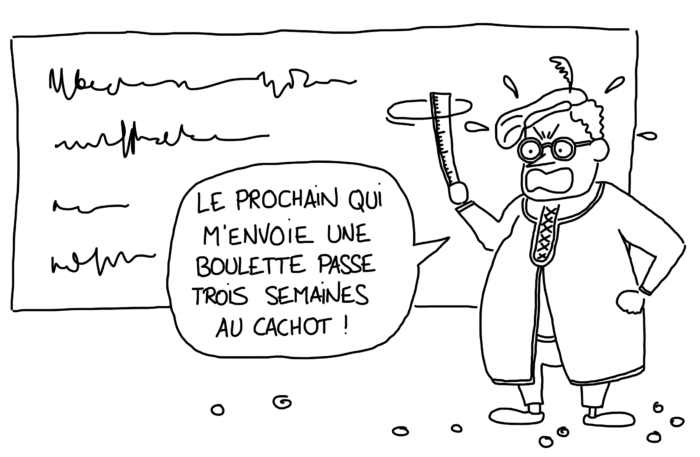 Dessin : professeur de l'université de Coimbra