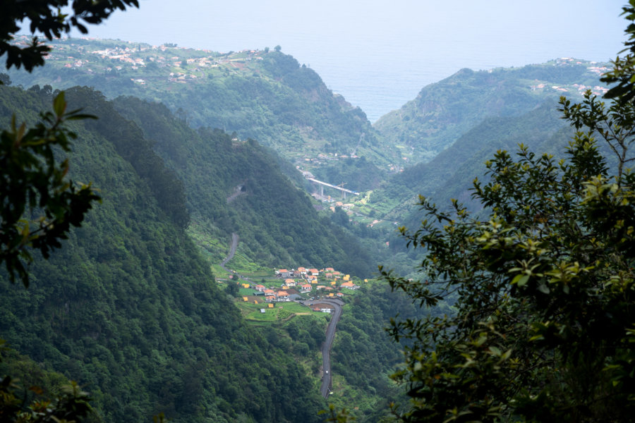 Vue panoramique depuis la levada de caldeirao verde à Madère