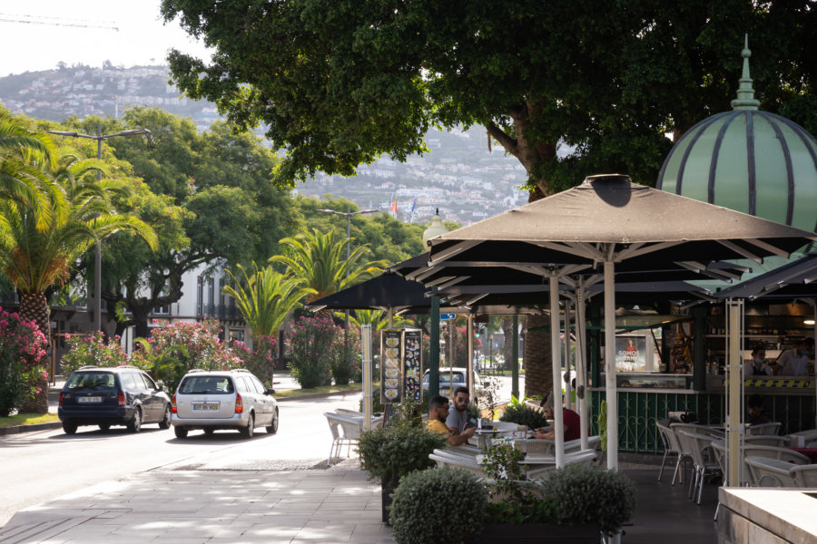 Kiosque sur l'avenida do mar à Funchal