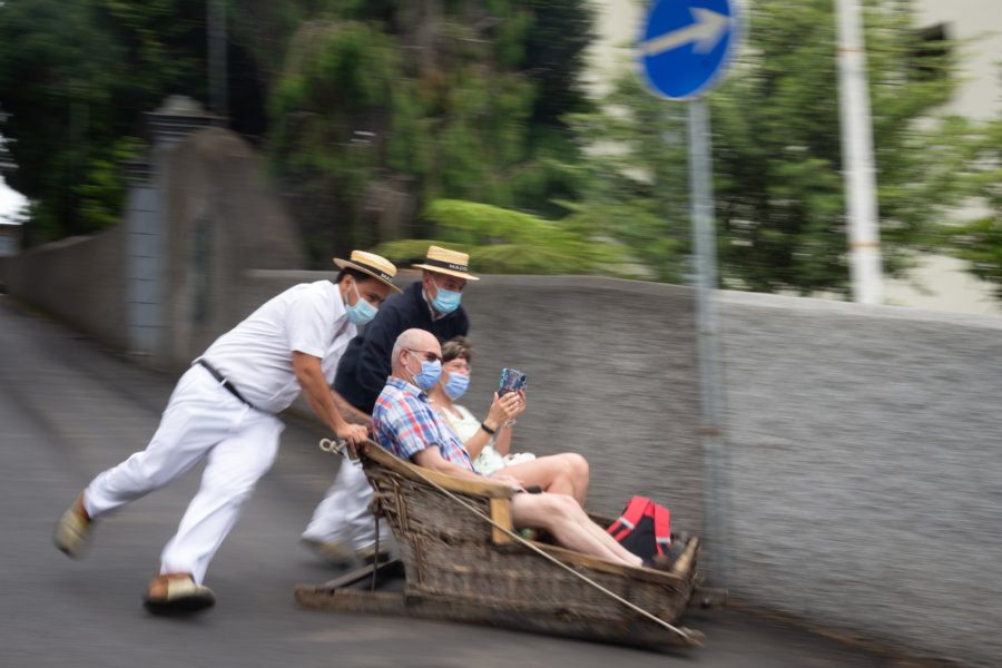 Carreiros, traîneaux en osier à Monte, Funchal