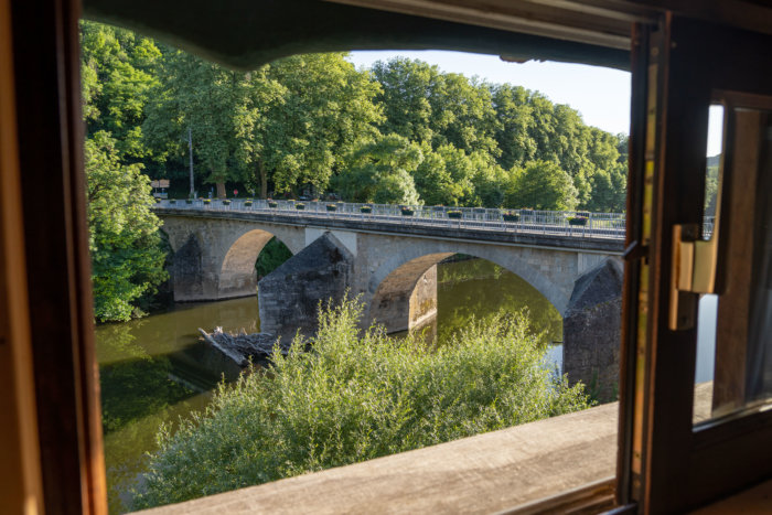 Vue depuis la chambre d'hôtes à Saint-Antonin-Noble-Val