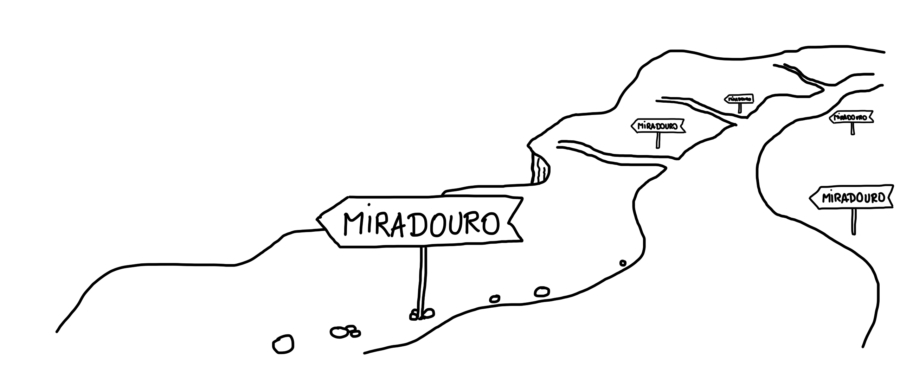 Dessin : les Miradouros de Madère