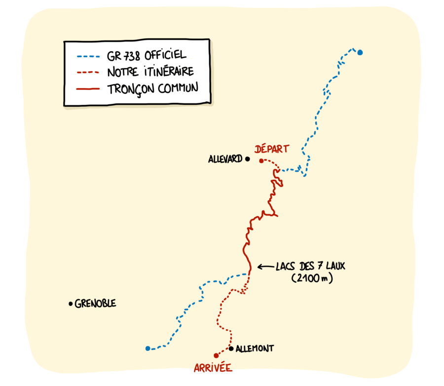 Carte randonnée à Belledonne