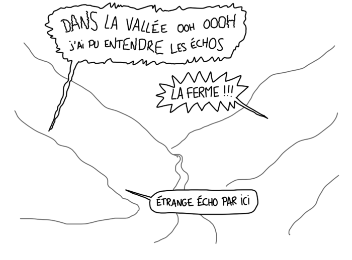 Dessin : chanson dans la vallée