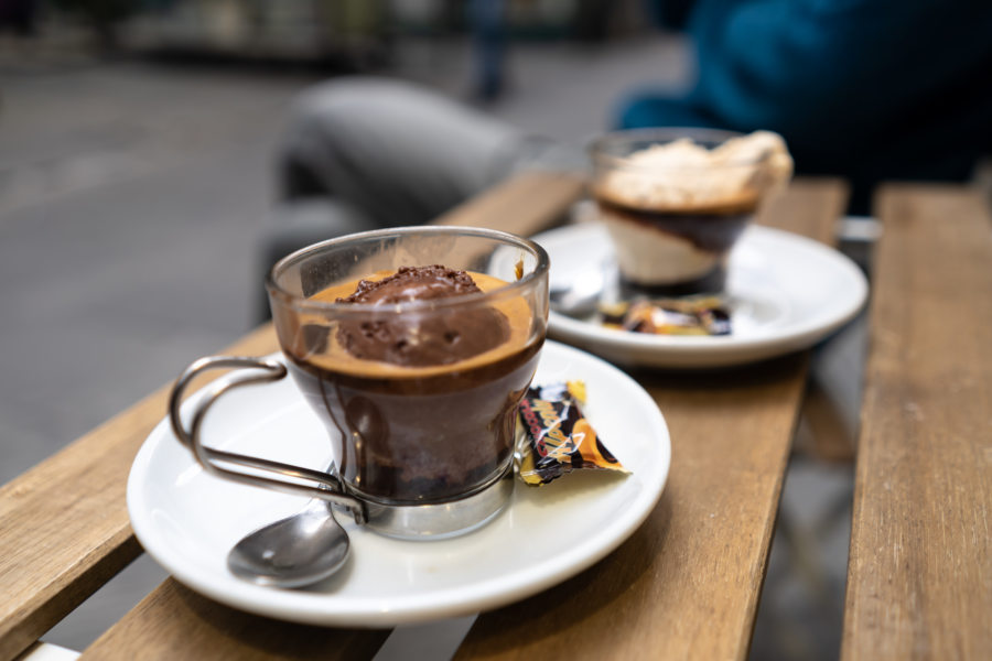 Café à la glace chez la cremeria Buonafede