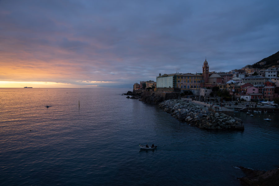 Coucher de soleil à Nervi, Gênes