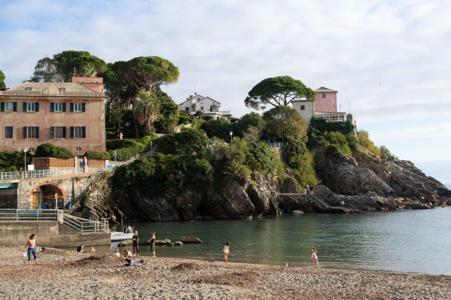 Plage de Nervi à Gênes en Italie