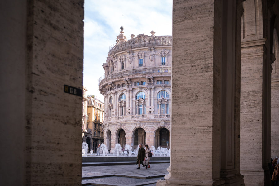 Piazza Ferrari à Gênes, Italie