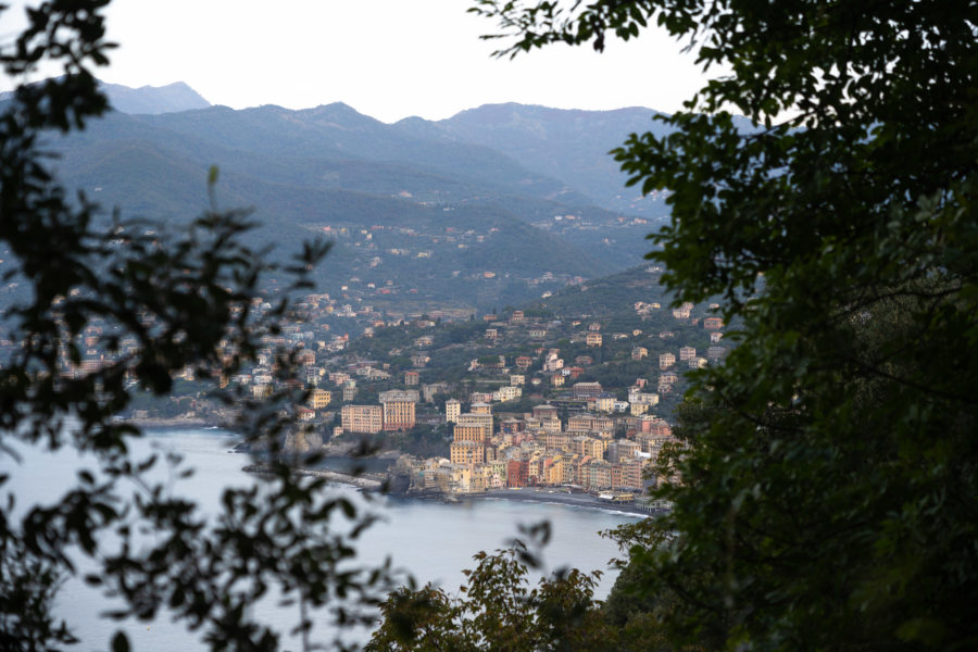 Vue sur Camogli, randonnée en Ligurie