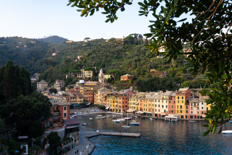 Belvédère sur le village de Portofino en Ligurie