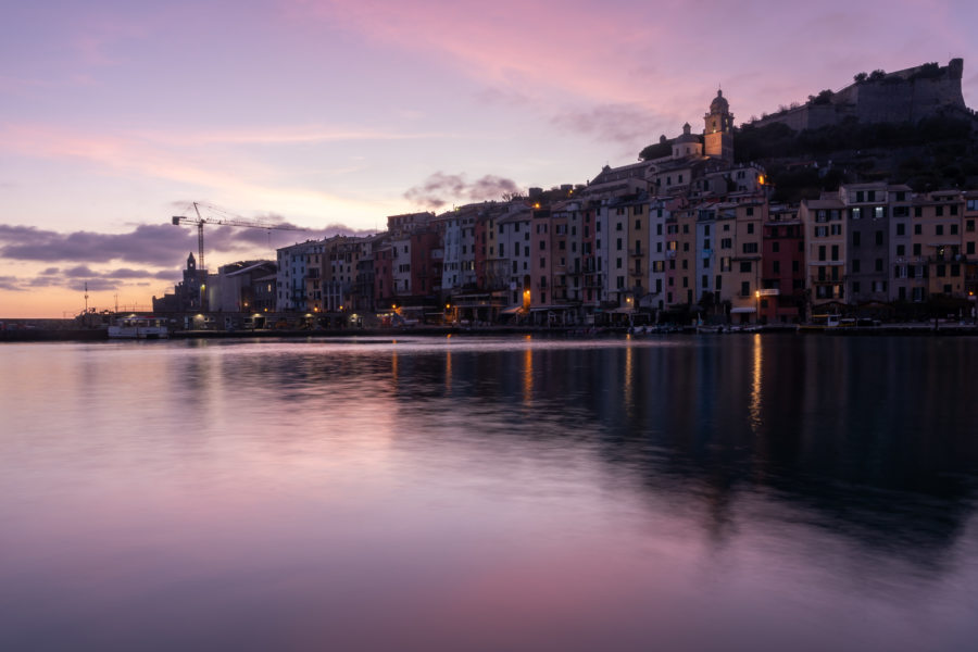 Coucher de soleil à Portovenere en Ligurie