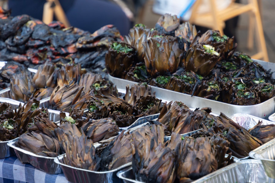 Artichauts grillés au marché de Catane