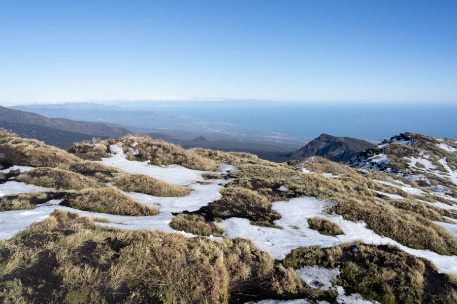 Randonnée sur l'Etna l'hiver