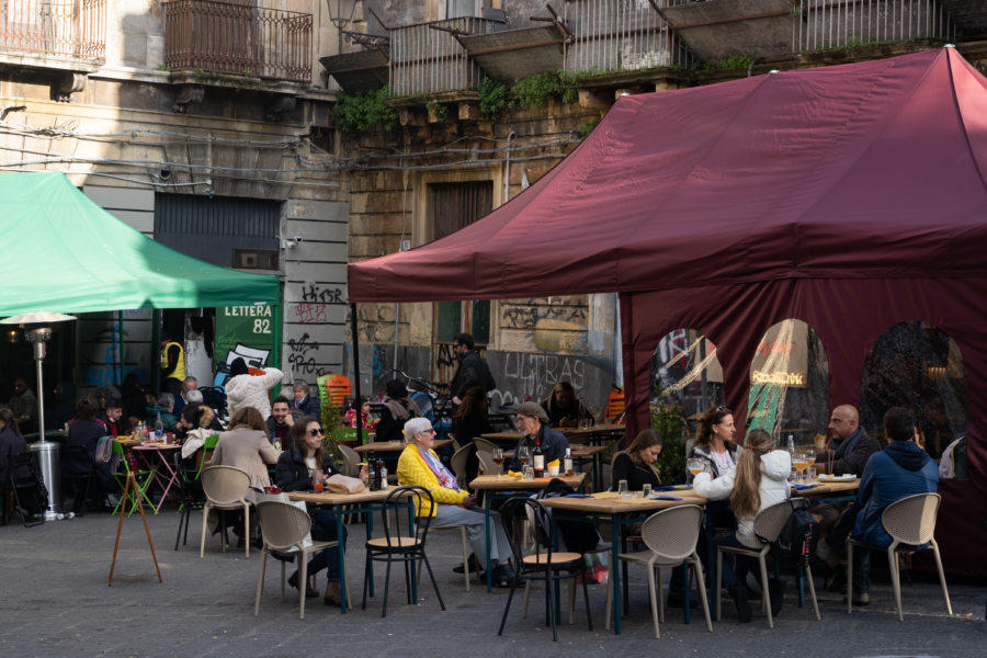 Terrasses à Catane piazza Santa Maria Indirizzo