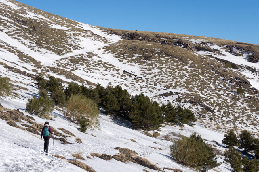 Randonner seul sur l'Etna l'hiver