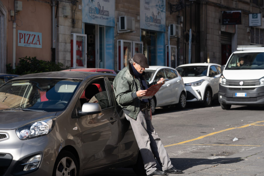 Scène dans une rue de Catane en Sicile