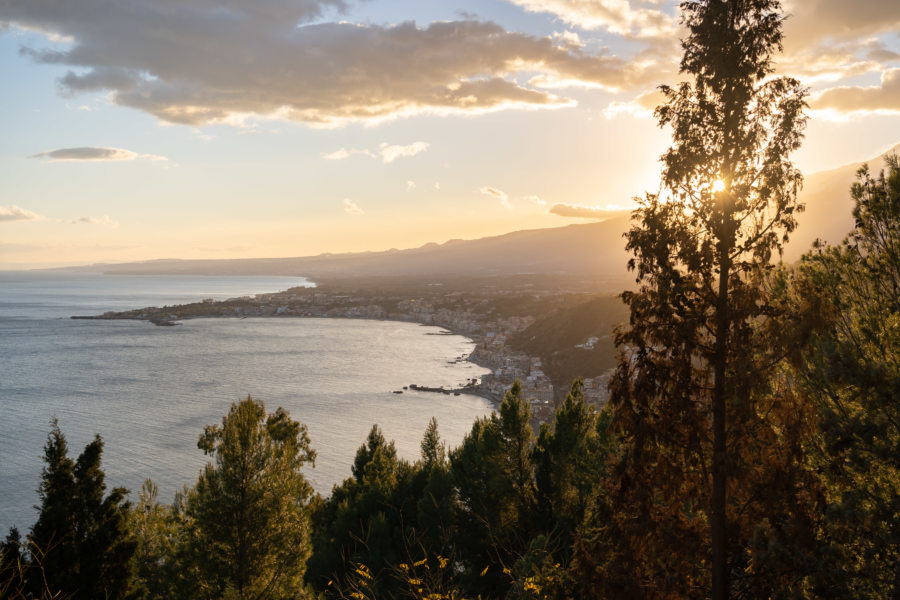 Coucher de soleil à Taormina