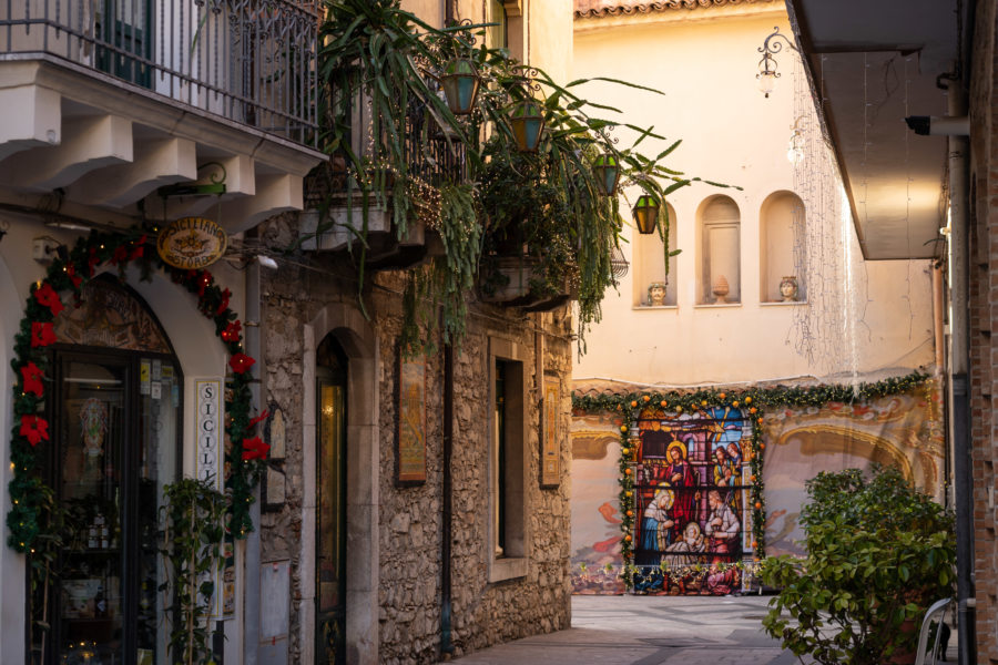 Visite de Taormina l'hiver