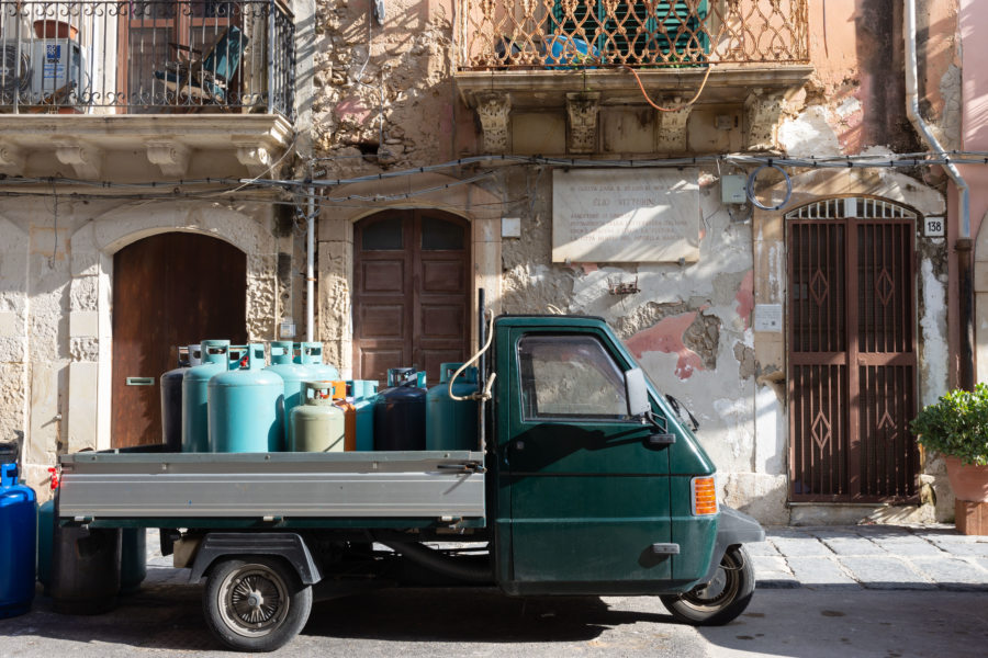 Piaggio à Syracuse, Sicile