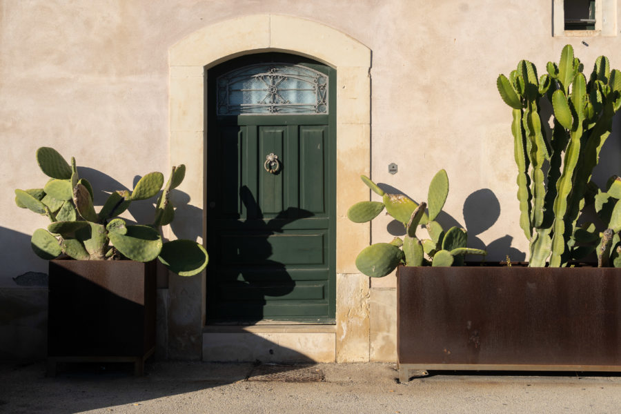 Porte et cactus à Syracuse, Sicile