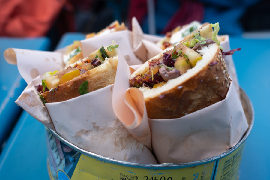 Sandwich sur le marché de Syracuse