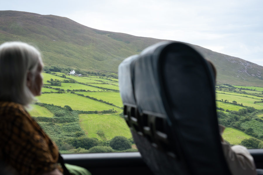 Bus entre Tralee et Dingle en Irlande