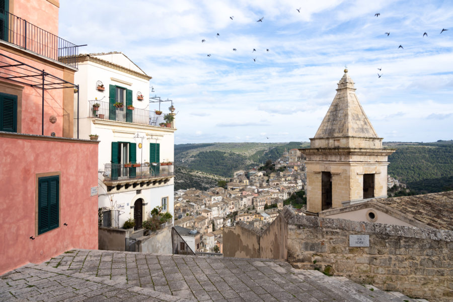 Belvédère sur Ragusa Ibla en Sicile