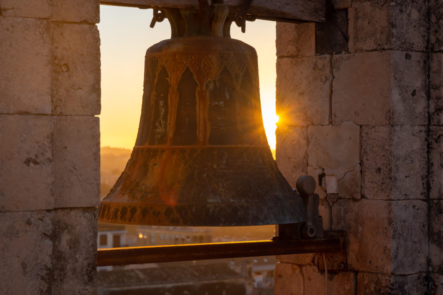 Cloche de l'église San Carlo Borromeo à Noto