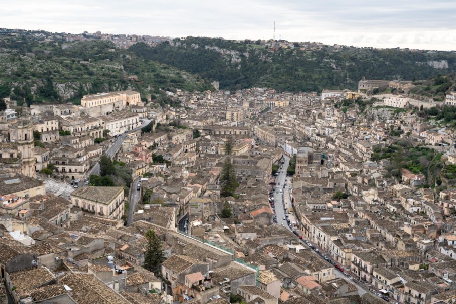 Pizzo Belvedere, point de vue sur Modica en Sicile